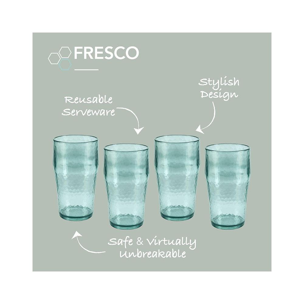 Tower Coast & Country Fresco Reusable Plastic Beer Glass Set of 4 - Green/Turquoise Secondary image