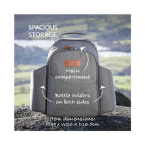 Tower Coast & Country Heritage 4 Person Filled Picnic Backpack With Tableware Set 5 Litres - Green & Tan