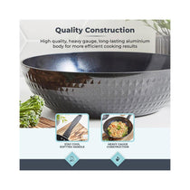 Tower Diamo 28cm Wok With Black Diamond Ceramic Non-Stick Coating Aluminium - Black