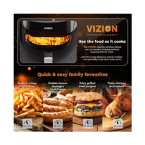 Tower Vortx Vizion Manual Air Fryer With Rapid Air Circulation 1800W 7 Litre - Black