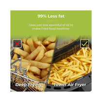 Tower Vortx Vizion Manual Air Fryer With Rapid Air Circulation 1800W 7 Litre - Black
