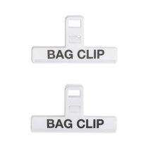KitchenCraft Food Bag Clips Wide Plastic Sealing Clips Medium Binder Style Clamps Set of 2 - White