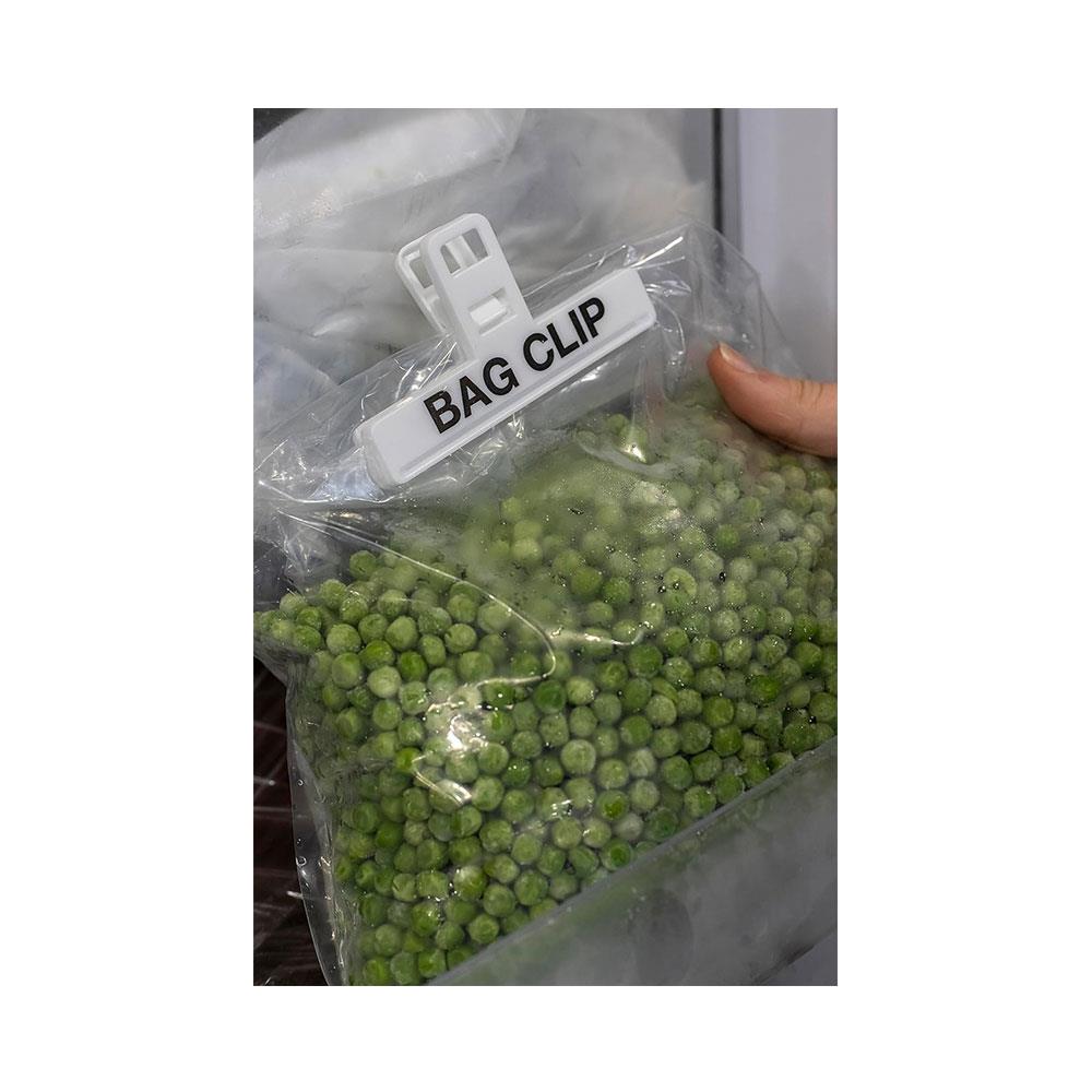 KitchenCraft Food Bag Clips Wide Plastic Sealing Clips Medium Binder Style Clamps Set of 2 - White