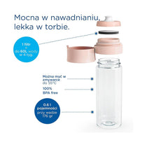 Brita Fill & Go Vital Water Filter Bottle With 2 MicroDiscs 600ml - Apricot