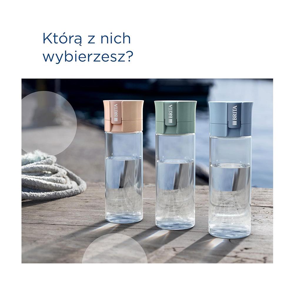 Brita Fill & Go Vital Water Filter Bottle With 2 MicroDiscs 600ml - Apricot