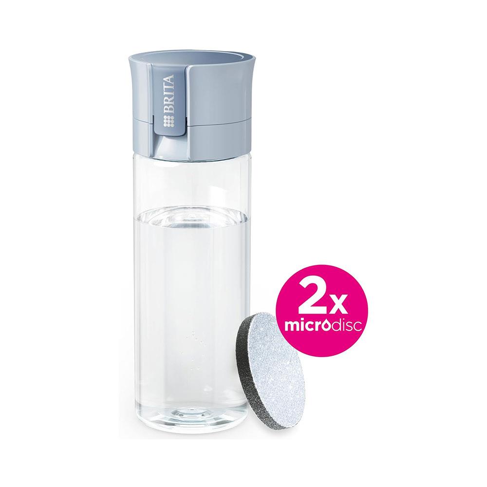 Brita Fill & Go Vital Water Filter Bottle With 2 MicroDiscs 600ml - Light Blue