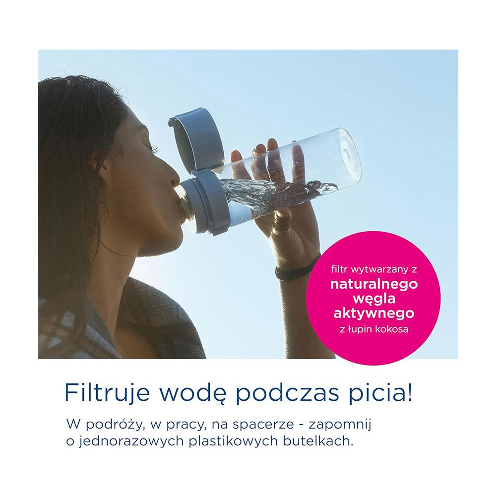 Brita Fill & Go Vital Water Filter Bottle With 2 MicroDiscs 600ml - Light Blue