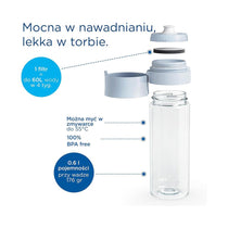 Brita Fill & Go Vital Water Filter Bottle With 2 MicroDiscs 600ml - Light Blue