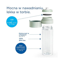 Brita Fill & Go Vital Water Filter Bottle With 2 MicroDiscs 600ml - Light Green
