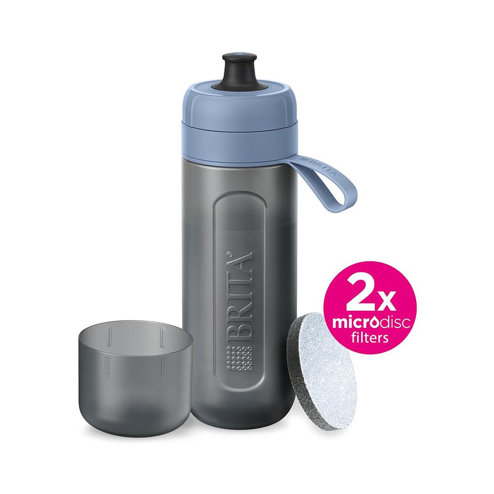 Brita Sports Water Filter Bottle Model Active 600ml With 2 MicroDiscs Filters - Dark Blue
