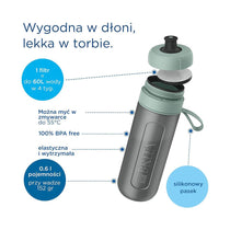 Brita Sports Water Filter Bottle Model Active 600ml With 2 MicroDiscs Filters - Dark Green