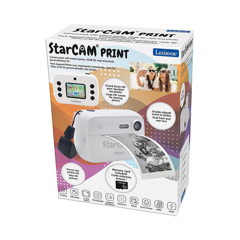 Lexibook StarCAM Instant Print Kids Camera With 32GB SD Card - White