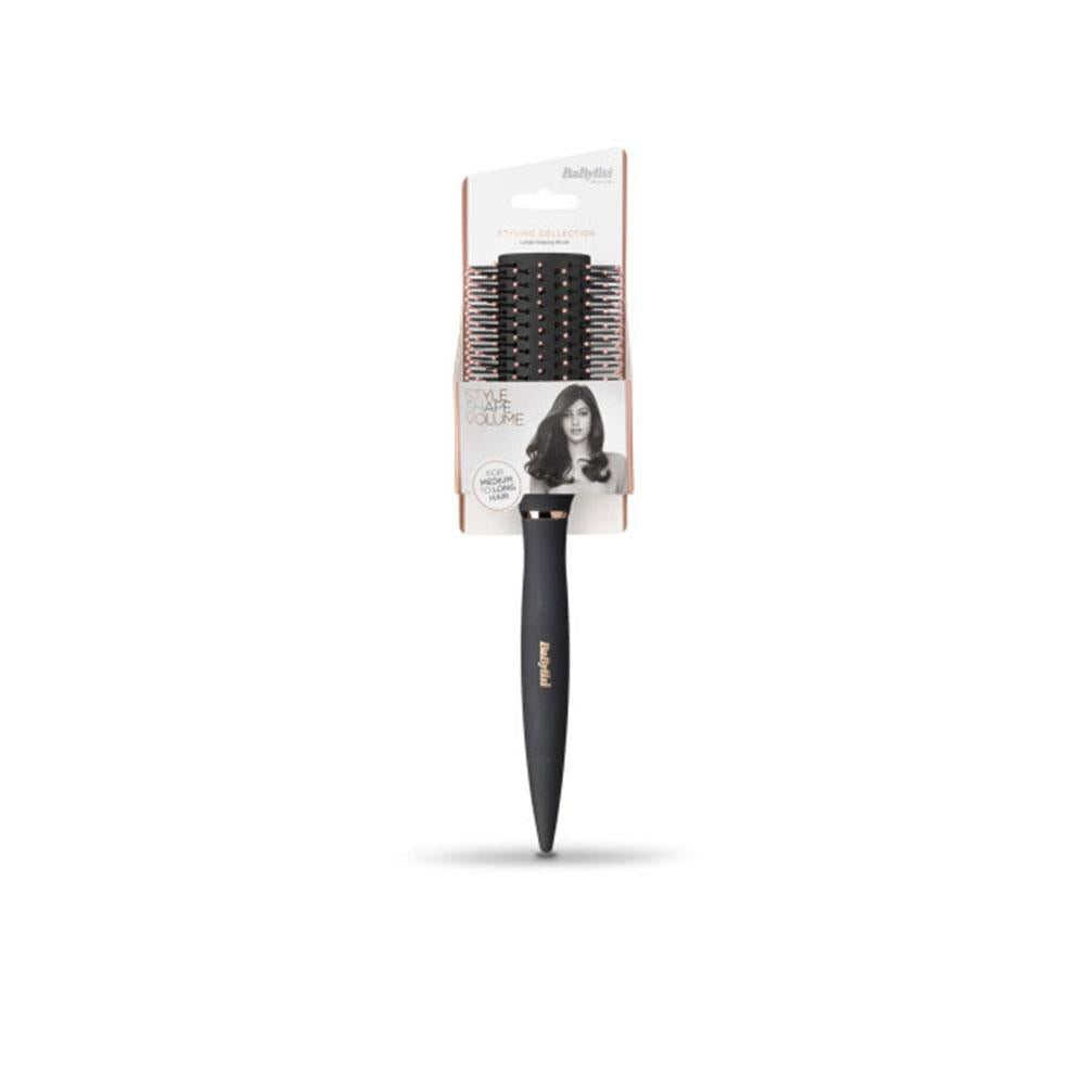 BaByliss Styling Large Radial Brush Detangling Rectangular Nylon Bristle 40mm - Black Secondary image