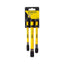 Stanley Cold Chisel 3 Pieces Set Chrome Vanadium Steel - Black/Yellow