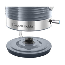 Russell Hobbs Inspire Electric Jug Kettle Premium Textured High Gloss 3000W 1.7 Litres - Grey