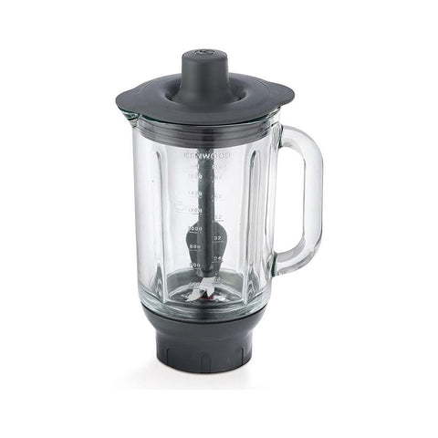 Kenwood Thermoresist Glass Blender Attachment With Stir Stick 1.6 Litres - Black - product photo