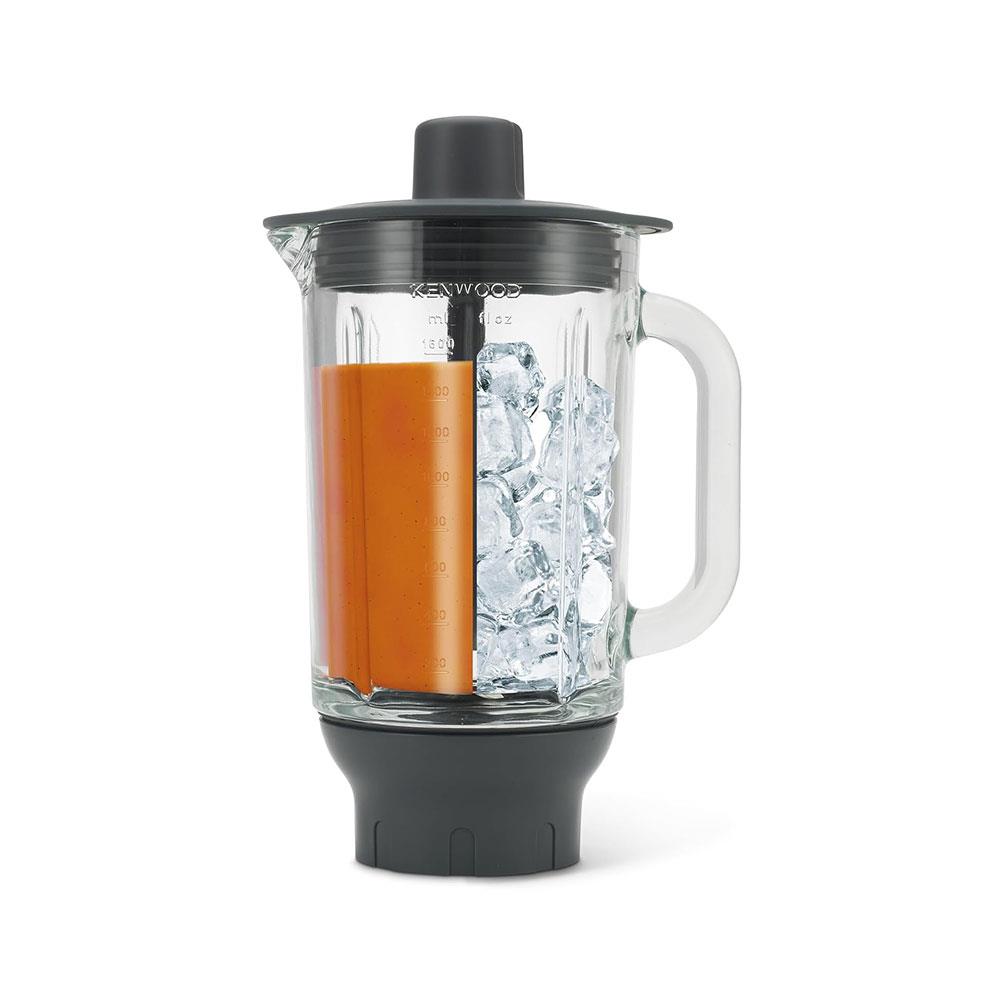 Kenwood Thermoresist Glass Blender Attachment With Stir Stick 1.6 Litres - Black