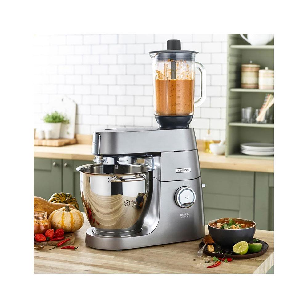 Kenwood Thermoresist Glass Blender Attachment With Stir Stick 1.6 Litres - Black