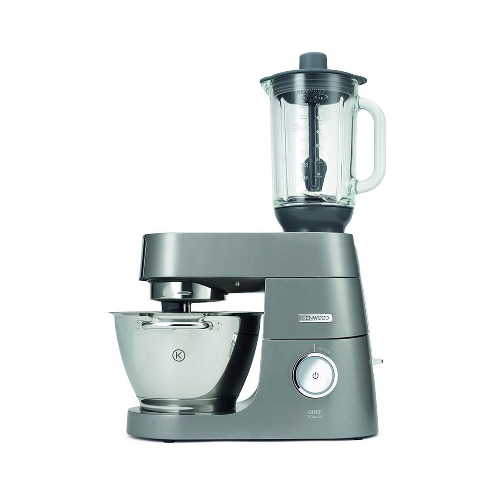 Kenwood Thermoresist Glass Blender Attachment With Stir Stick 1.6 Litres - Black