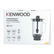 Kenwood Thermoresist Glass Blender Attachment With Stir Stick 1.6 Litres - Black