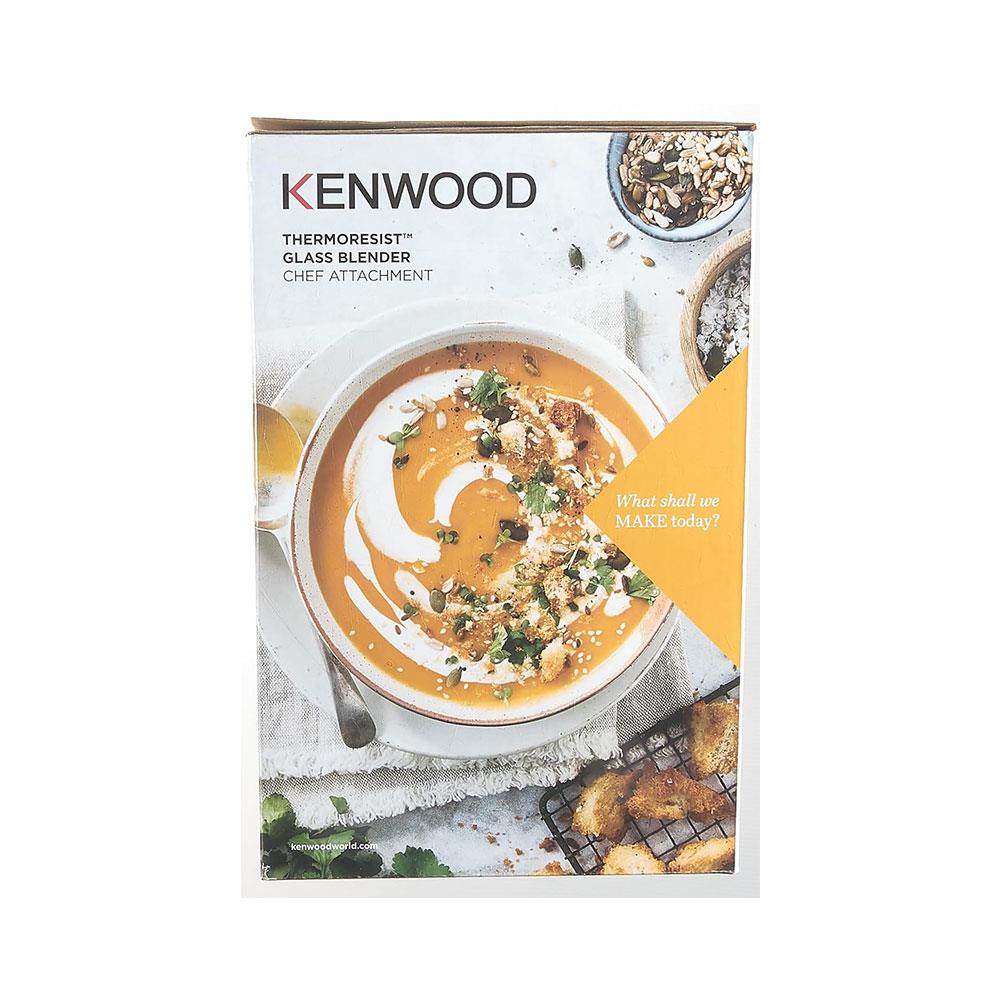 Kenwood Thermoresist Glass Blender Attachment With Stir Stick 1.6 Litres - Black
