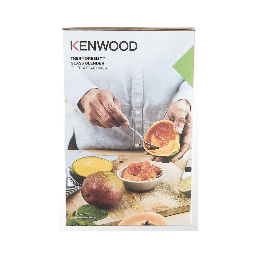 Kenwood Thermoresist Glass Blender Attachment With Stir Stick 1.6 Litres - Black