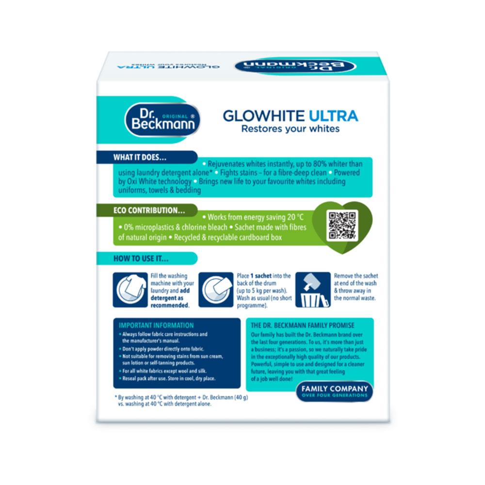 Dr Beckmann Glowhite Ultra Fabric Whitener 4 x 40g Sachets Secondary image