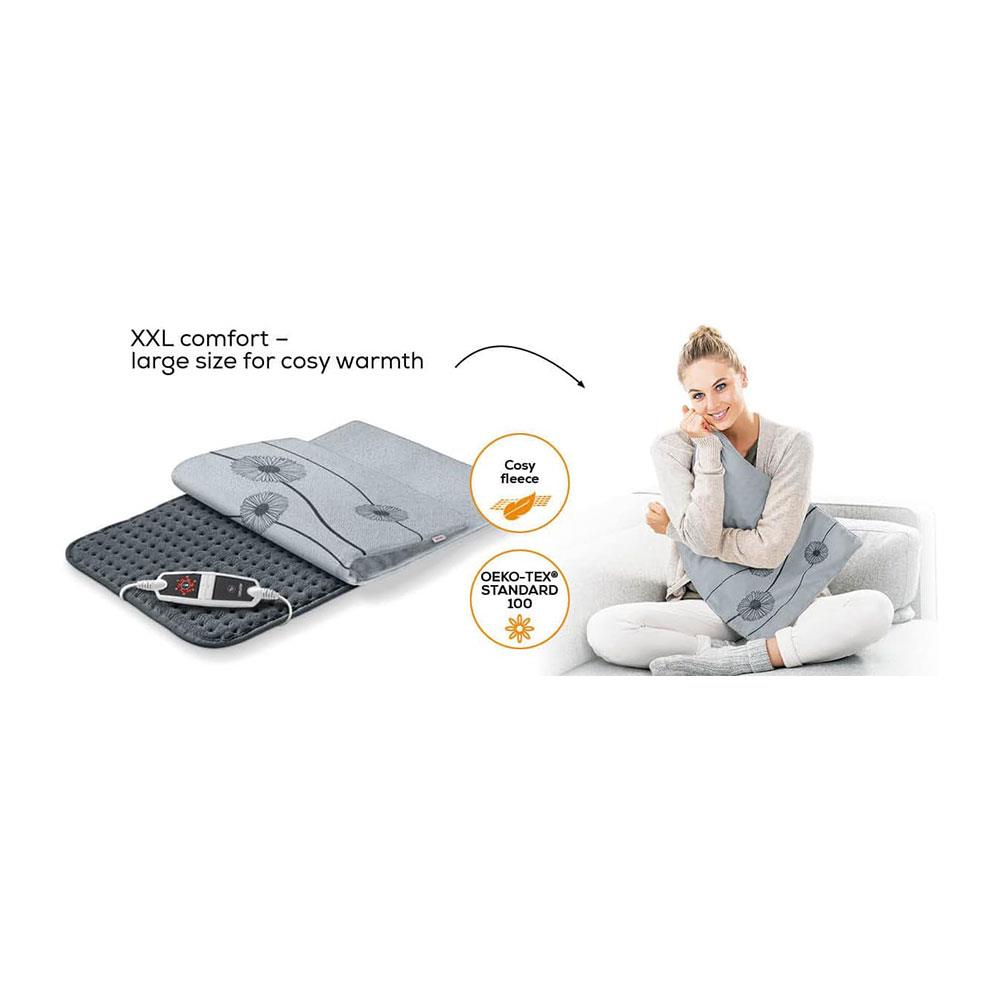 Beurer HK 125 XXL Heating Cushion Electric Heat Pad 60 x 40cm - Gray