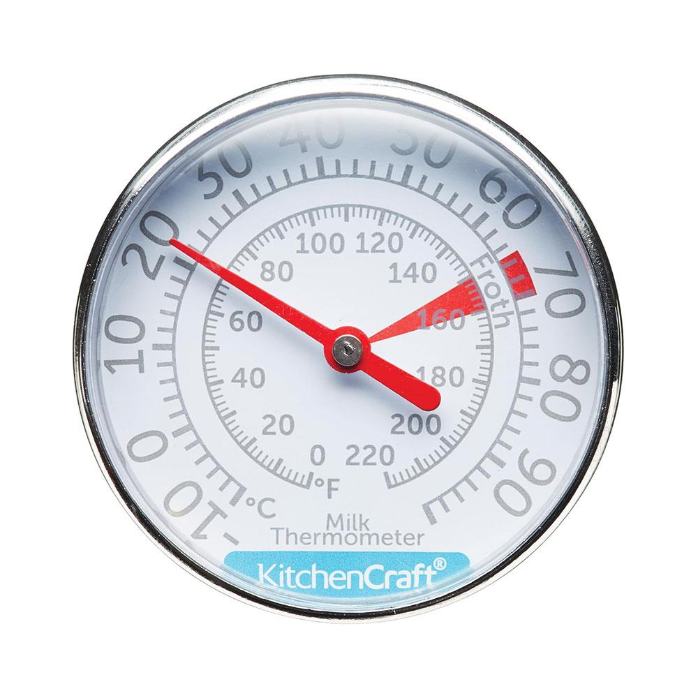 KitchenCraft Milk Frothing Thermometer Stainless Steel Kitchen Gadget - Silver