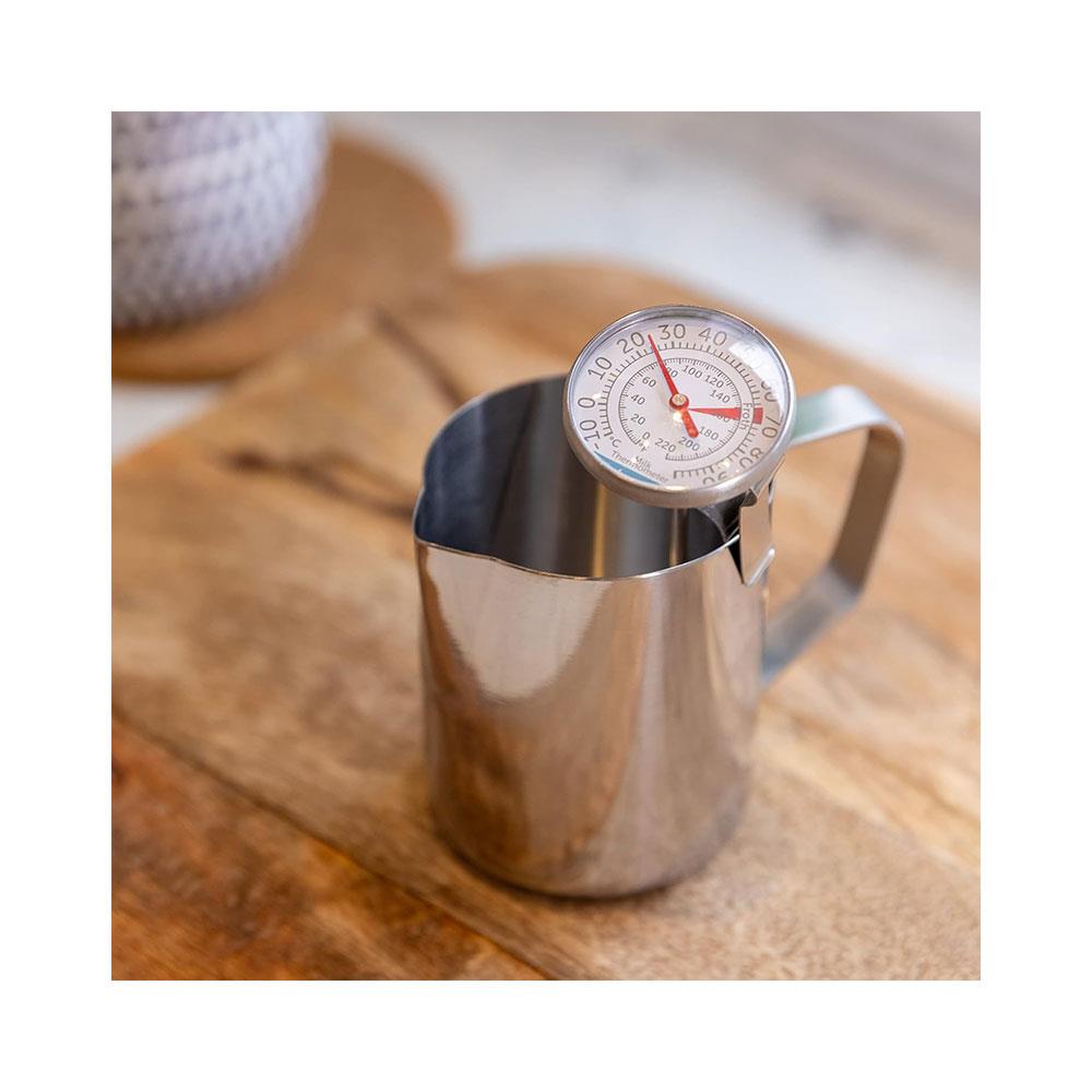 KitchenCraft Milk Frothing Thermometer Stainless Steel Kitchen Gadget - Silver