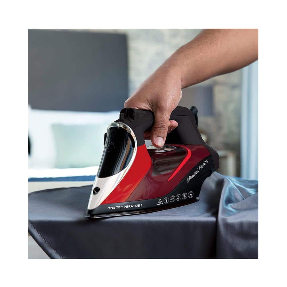 Russell Hobbs One Temperature Steam Iron 2600W 350ml Water Tank - Red/Black