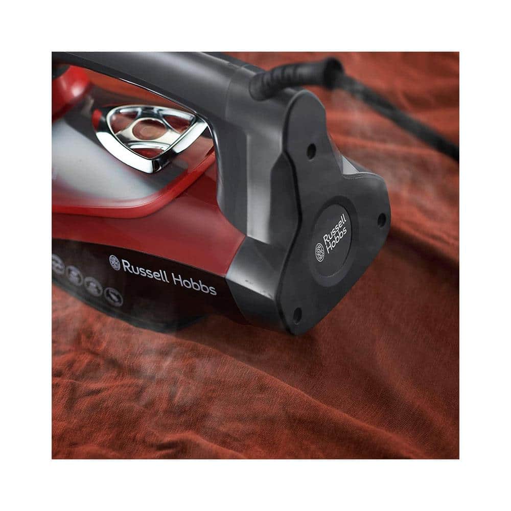 Russell Hobbs One Temperature Steam Iron 2600W 350ml Water Tank - Red/Black