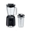 Braun PowerBlend 1 Jug Blenders With Smoothie2Go Bottle 2 Speed & Ice Crush Functions 600W 1.5 Litres - Black