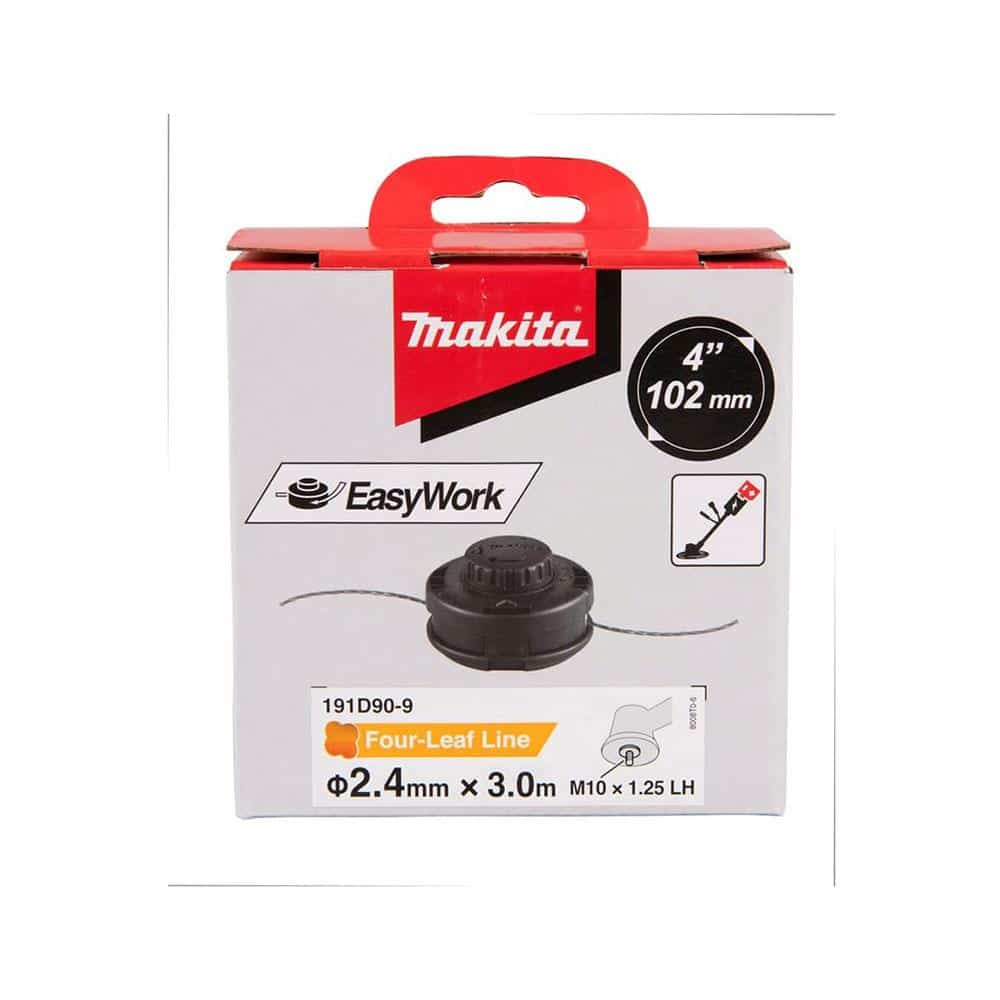Makita Trimmer Head 2.0mm x 4.0m M8 x 1.25 RH Four Leaf Line - Black