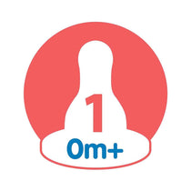 Dr Browns Options+ Level 1 Narrow Neck Teat 2 Pack 0 Months+ - Transparent