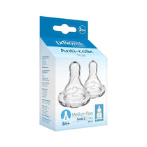Dr Browns Options+ Level 2 Narrow Neck Teat 2 Pack 3 Months+ - Transparent