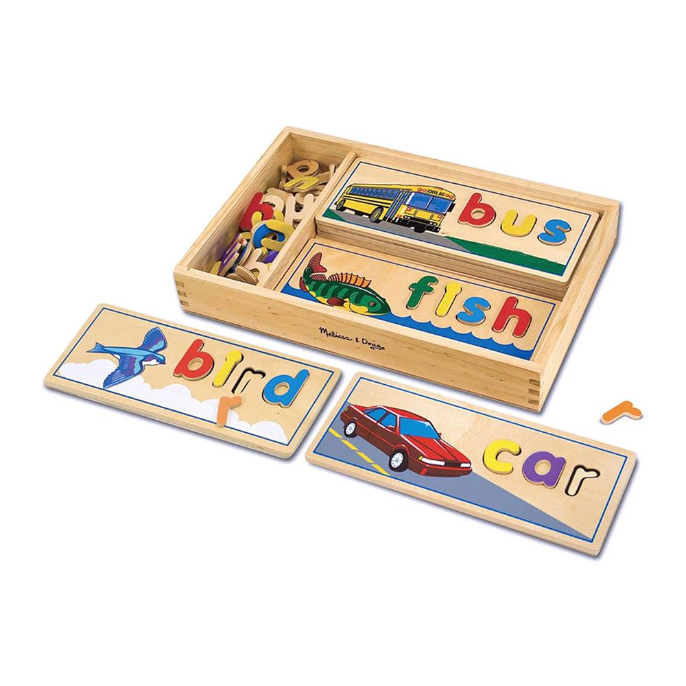 Melissa & Doug See & Spell Learning Wooden Educational Toy Skills 50 Pieces Secondary image