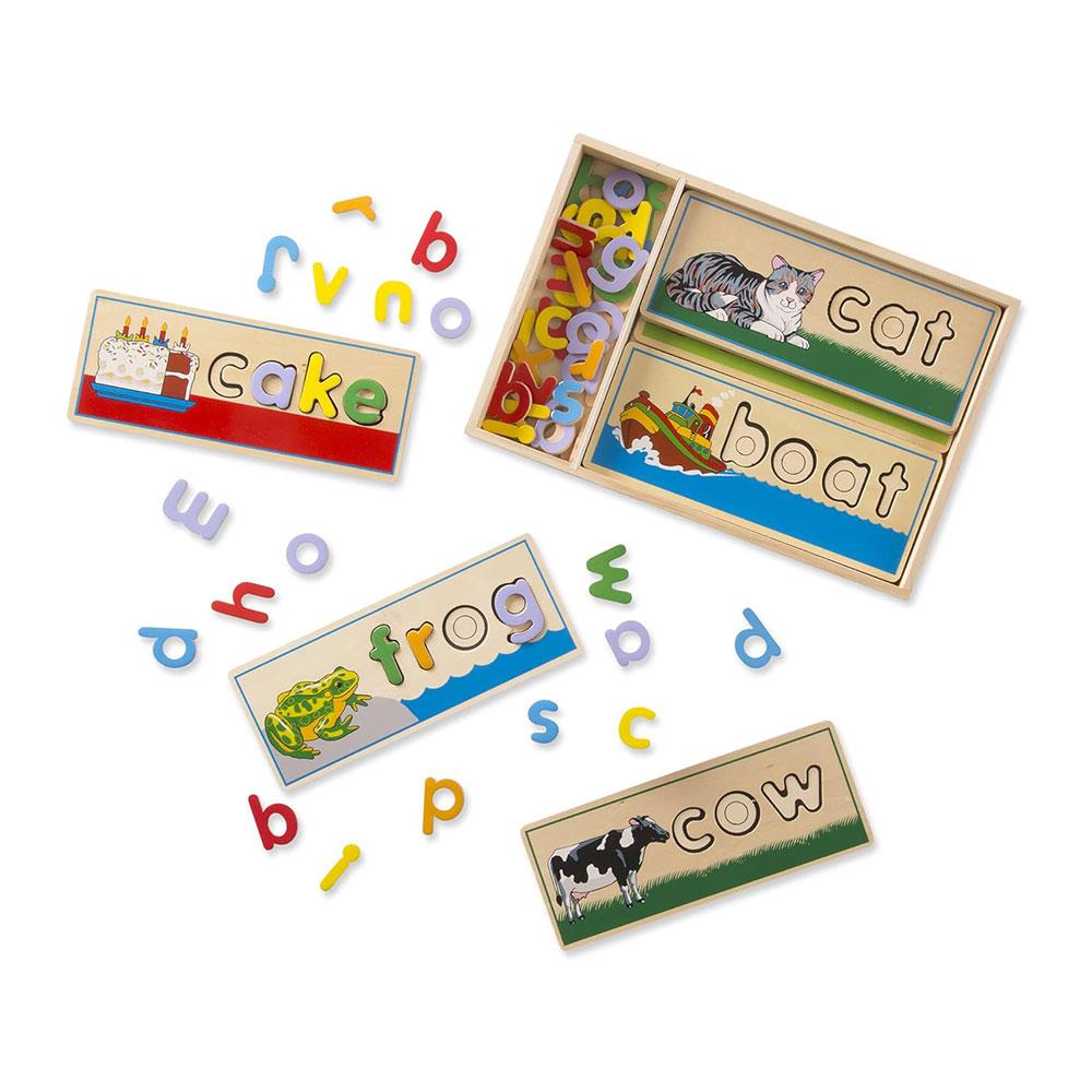 Melissa & Doug See & Spell Learning Wooden Educational Toy Skills 50 Pieces