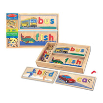 Melissa & Doug See & Spell Learning Wooden Educational Toy Skills 50 Pieces