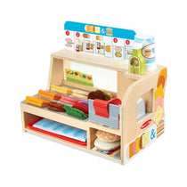 Melissa & Doug Wooden Slice & Stack Sandwich Counter Pretend Food Play - Multicolour