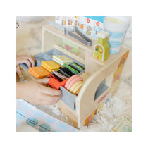 Melissa & Doug Wooden Slice & Stack Sandwich Counter Pretend Food Play - Multicolour