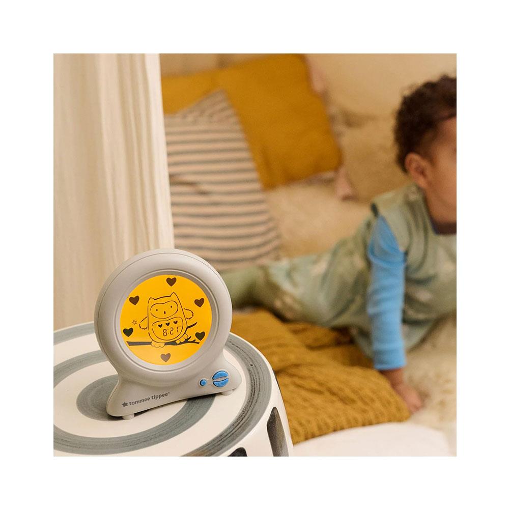Tommee Tippee Groclock Sleep Trainer Alarm Clock & Nightlight For Young Children USB-Powered - Off White