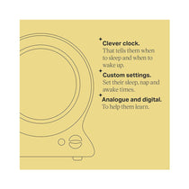 Tommee Tippee Groclock Sleep Trainer Alarm Clock & Nightlight For Young Children USB-Powered - Off White