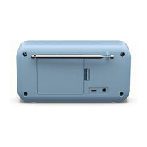Sharp Tokyo Portable Digital Radio With Bluetooth 5.0 Mono DAB+/FM Audio Player Dual Alarm Clock 40 Pre-Sets USB/Battery - Steel Blue