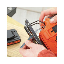Black & Decker 18V Cordless Jigsaw With 1.5Ah Battery & Charger 3 Blades Kit - Black/Orange