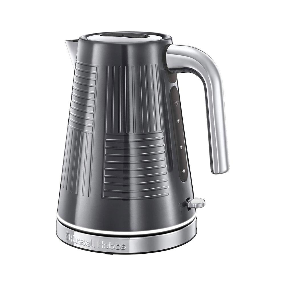 Russell Hobbs Geo Steel Cordless Electric Kettle Contemporary Design Textured Stainless Steel 1.7 Litre - Silver Main image