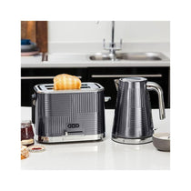 Russell Hobbs Geo Steel Cordless Electric Kettle Contemporary Design Textured Stainless Steel 1.7 Litre - Silver