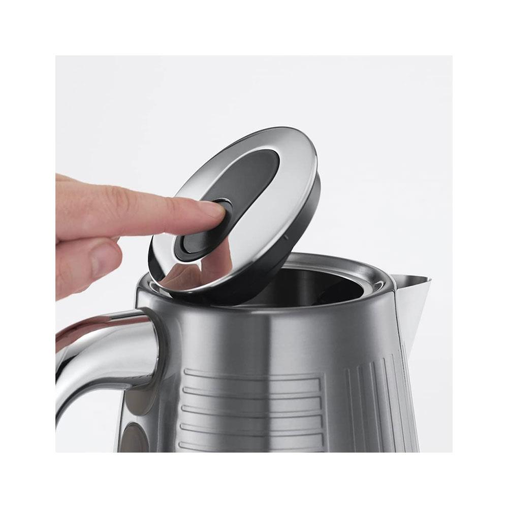 Russell Hobbs Geo Steel Cordless Electric Kettle Contemporary Design Textured Stainless Steel 1.7 Litre - Silver
