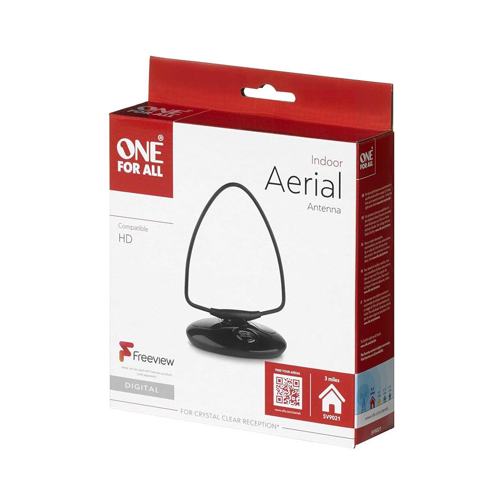 One For All Unamplified Indoor Digital TV Aerial - Black