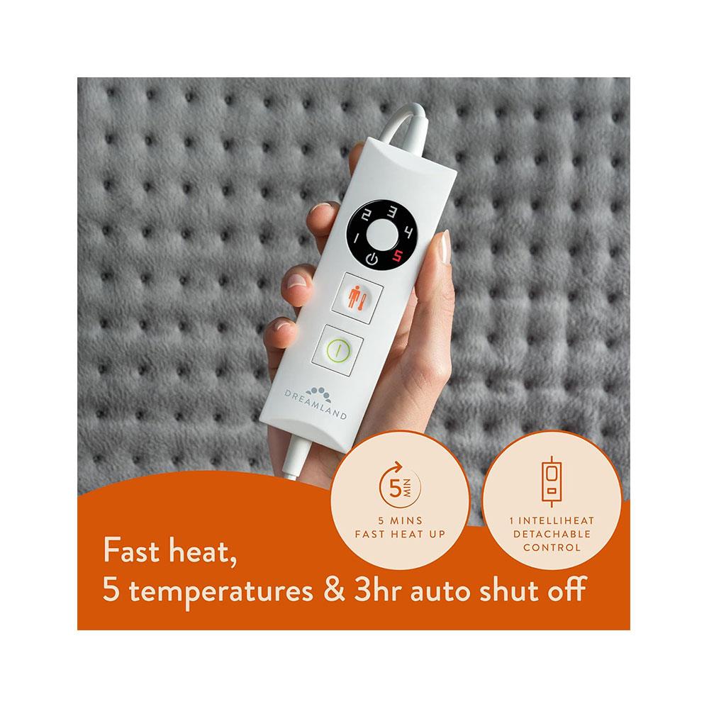 Dreamland Revive Me Heat Pad XL Size Electric Heating Pad 38 x 50cm - Grey